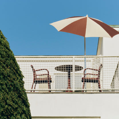 Terrazza Parasol by HAY - Octagon / Off White and Burgundy