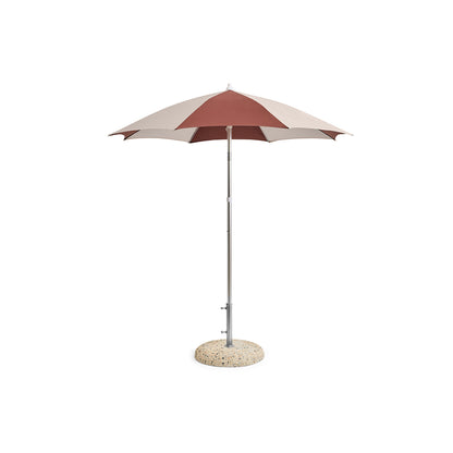 Terrazza Parasol by HAY - Octagon / Off White and Burgundy