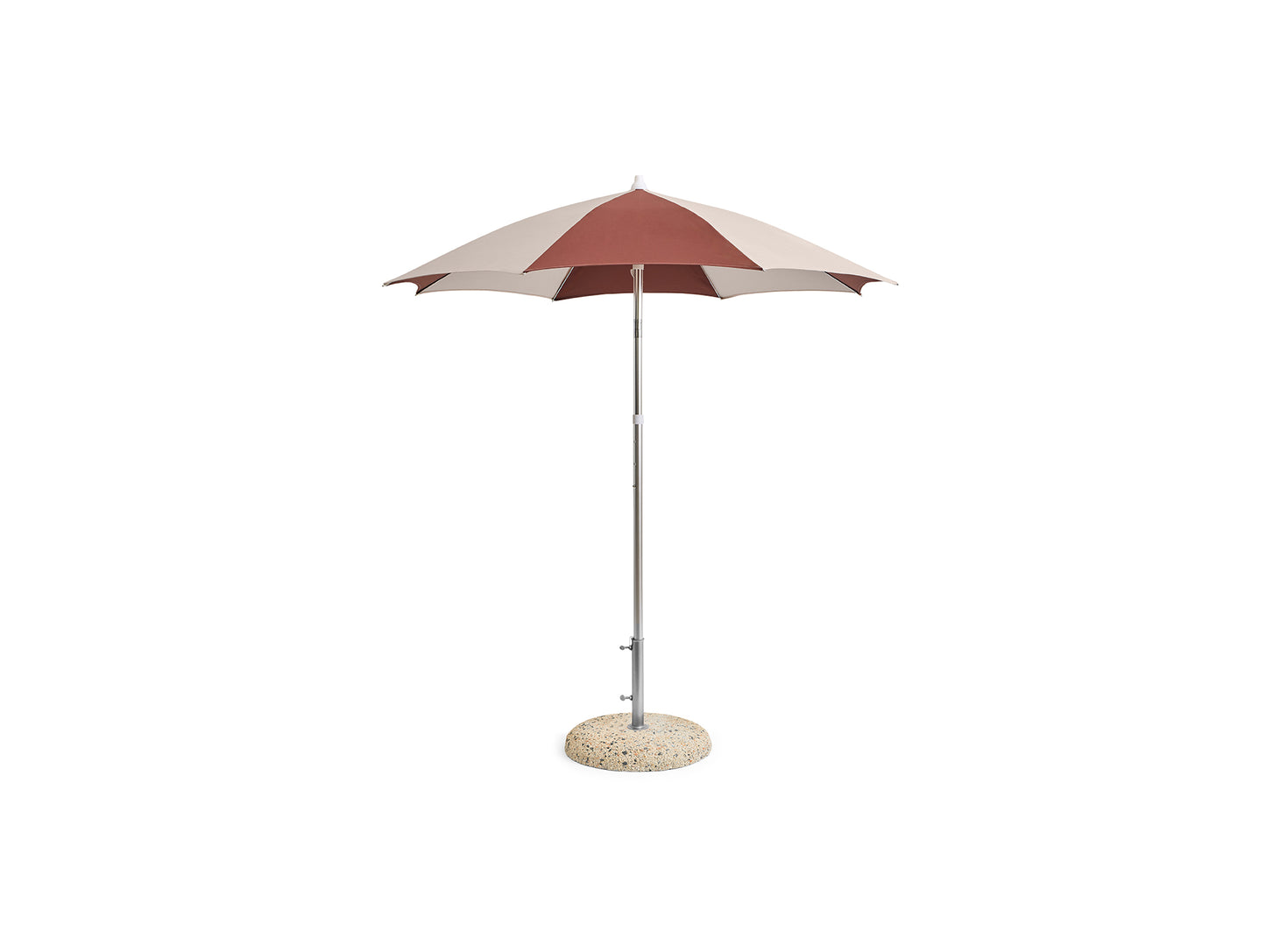 Terrazza Parasol by HAY - Octagon / Off White and Burgundy