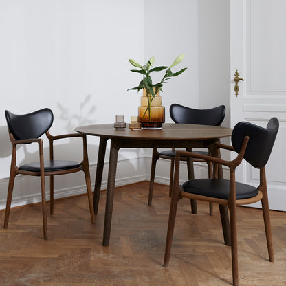 Salon Fixed Dining Table - Round by Ro Collection - Smoked Oak