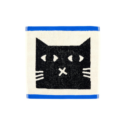 Lazy Cat Face Towel by Donna Wilson