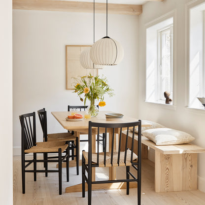 J80 Chair by FDB Mobler - Black Painted Oak