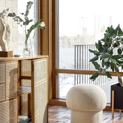 Uno Pouf by Design House Stockholm - D 50cm / Cream