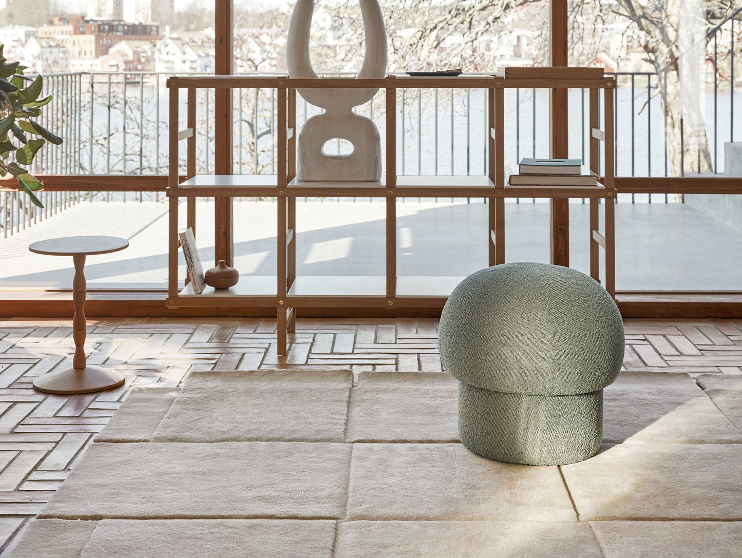 Uno Pouf by Design House Stockholm - D 50cm / Green