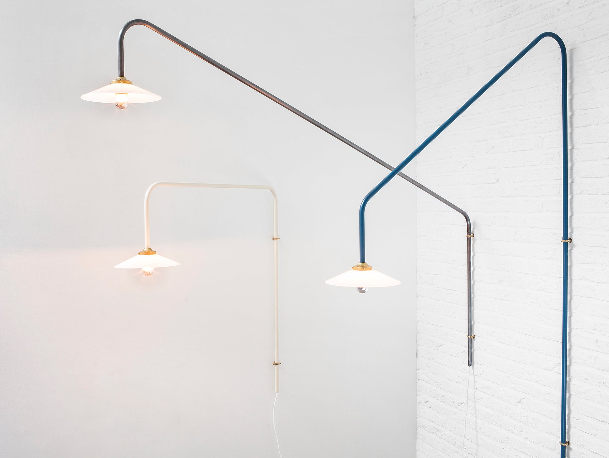 Hanging Lamp No.5 by Valerie Objects - Ivory Steel