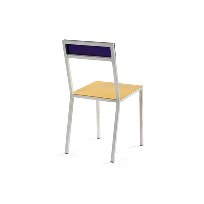 Alu Chair by Valerie Objects - Yellow Seat / Candy Blue Back