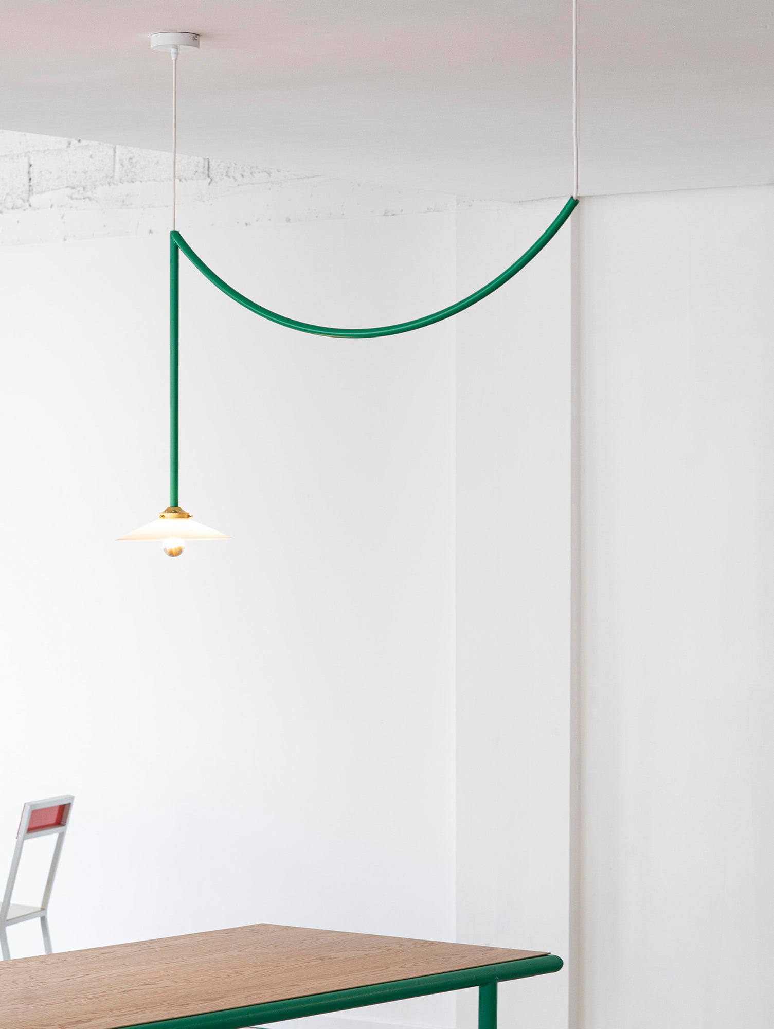 Ceiling Lamp No.5 by Valerie Objects  - Green Steel