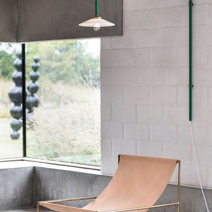 Hanging Lamp No.5 by Valerie Objects - Green Steel