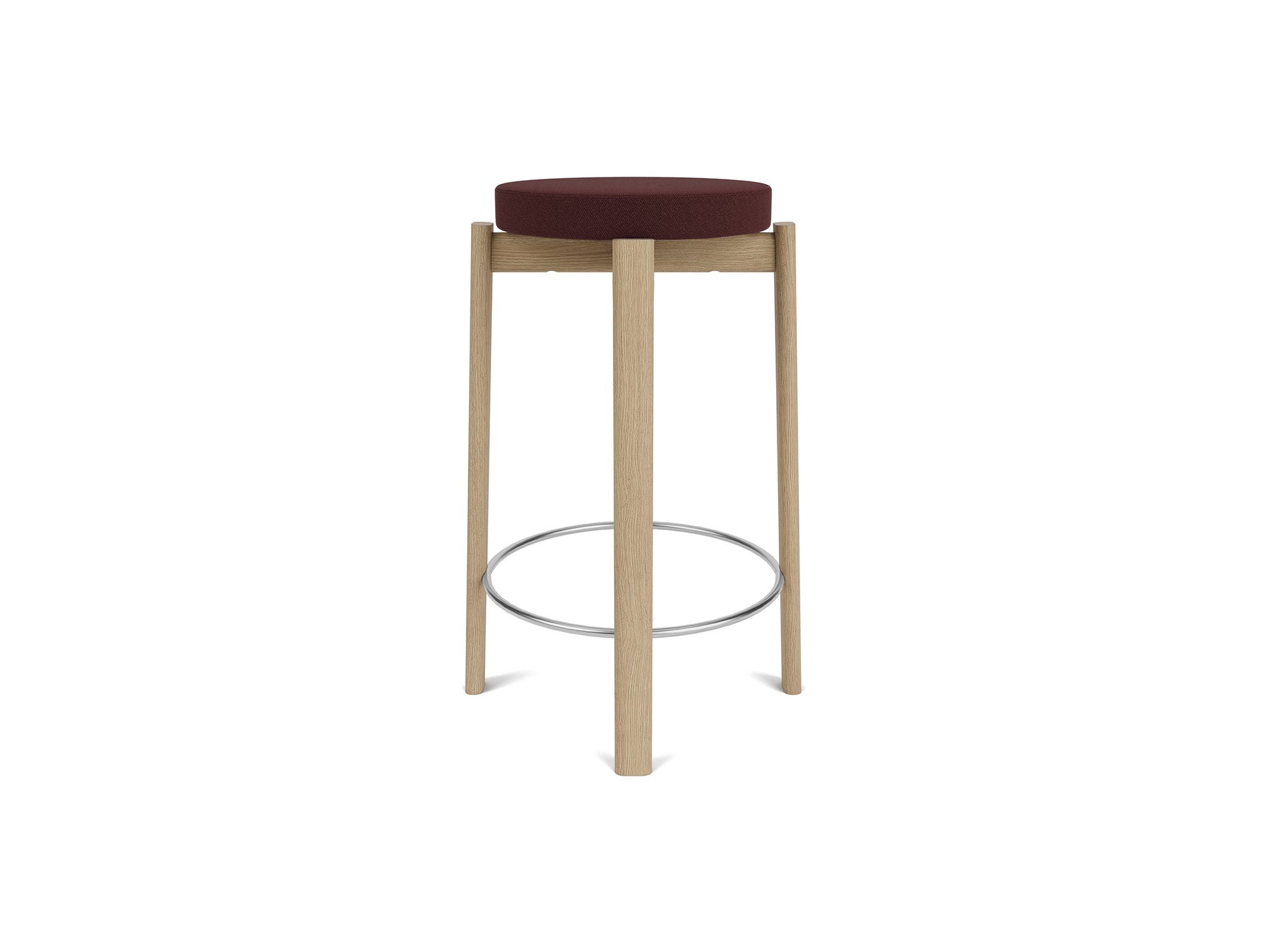 Passage Bar/Counter Stool Upholstered by Audo Copenhagen - Counter Stool / Oak Base / Vidar 693