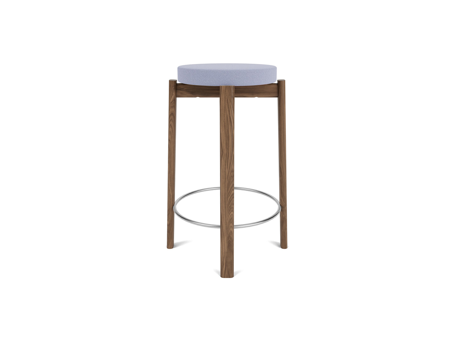 Passage Bar/Counter Stool Upholstered by Audo Copenhagen - Counter Stool / Walnut Base / Vidar 723