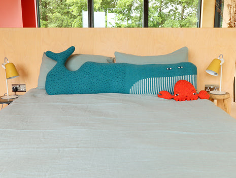 Whale Bolster Cushion by Donna Wilson