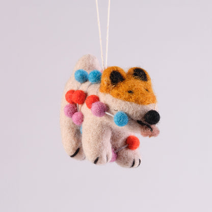 Dog Felted Hanging Decorations by Wrap Stationery - Willa