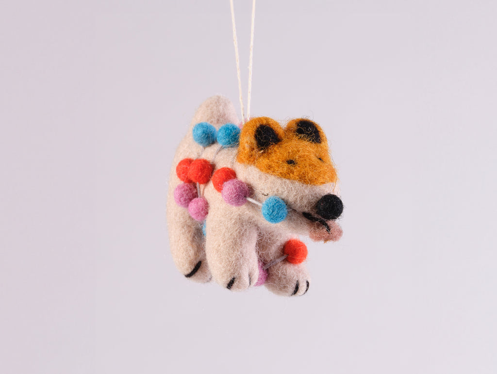Dog Felted Hanging Decorations by Wrap Stationery - Willa