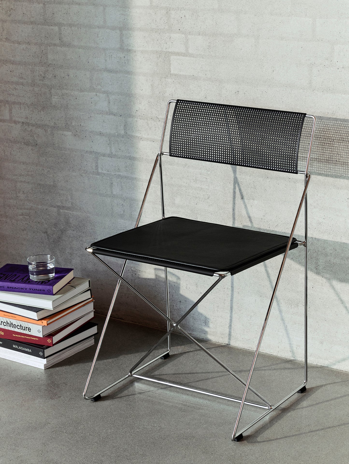 X-Line Chair Seat Pad by HAY - Black Scozia Leather