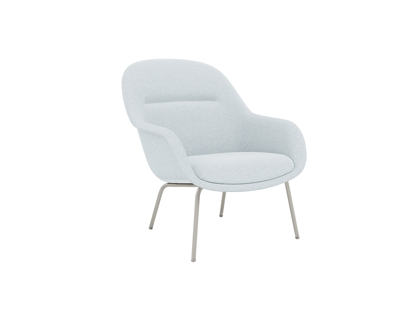 Fiber Lounge Armchair - Tube Base by Muuto / Acca 731 / Grey Base