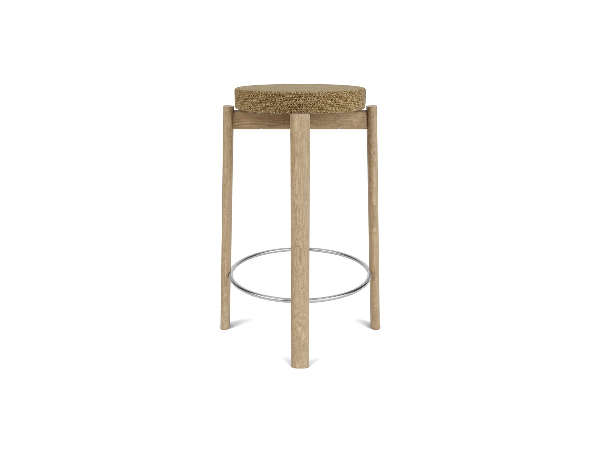 Passage Bar/Counter Stool Upholstered by Audo Copenhagen - Counter Stool / Oak Base / Barnum Boucle 05