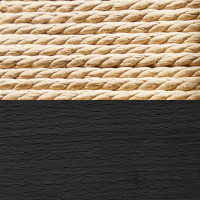 Swatch for Base: Jet Black Painted Beech / Seat: Natural Paper Cord