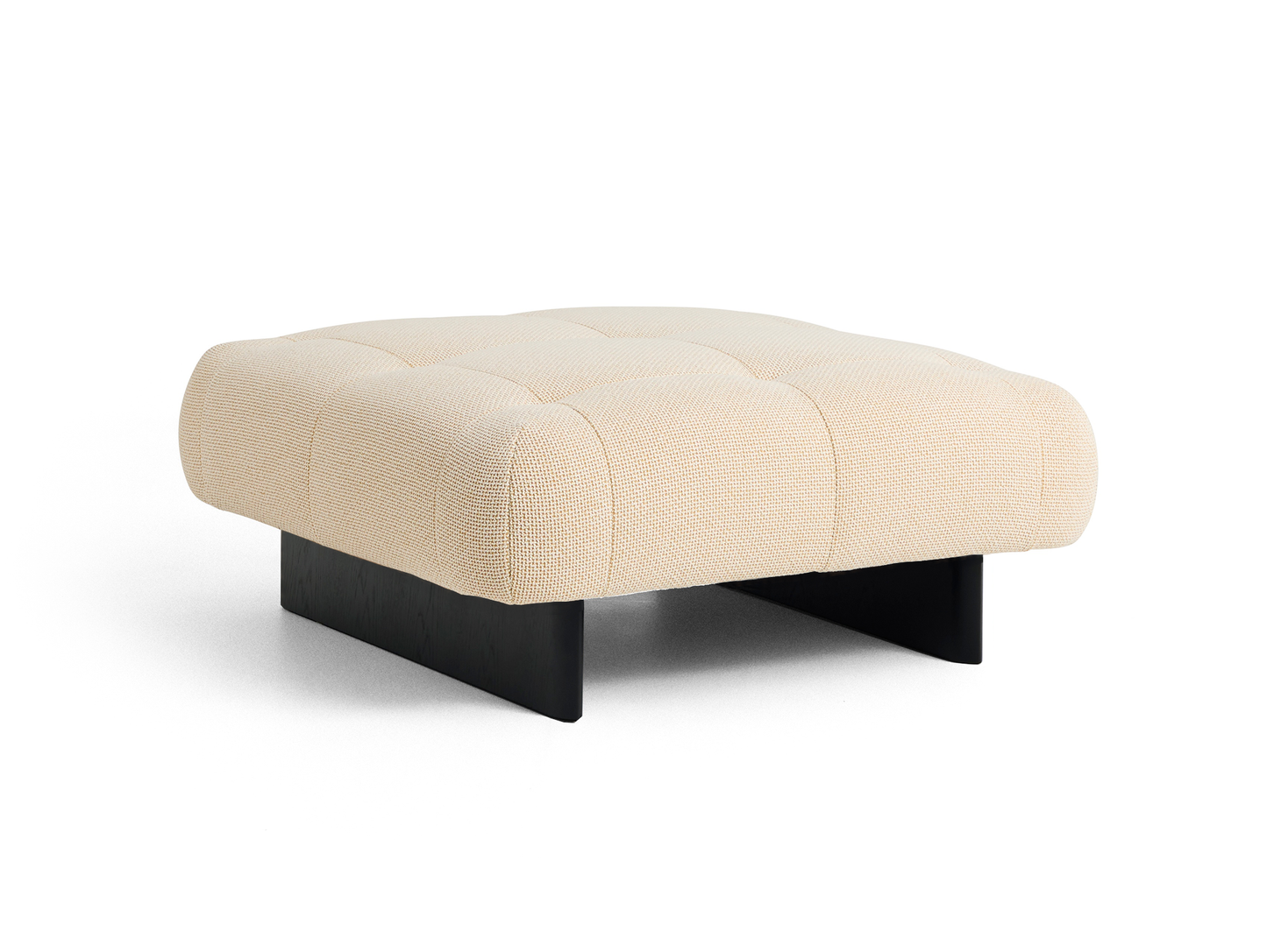 Quilton Lift Ottoman by HAY - Black Lacquered Oak / Tartaglia 857