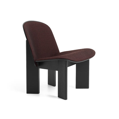 Chisel Lounge Chair (Front Upholstery) by HAY - Black Lacquered Oak / Remix 3 373