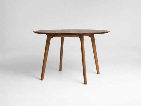  Salon Fixed Dining Table - Round by Ro Collection - Smoked Oak