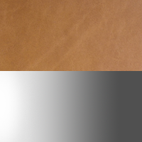 Swatch for Cognac Silk Leather / Polished Aluminium