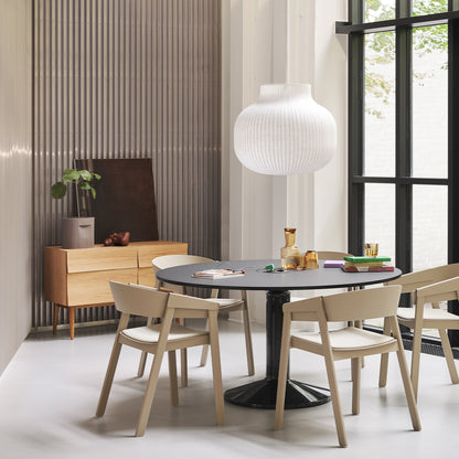 Cover Armchair Upholstered by Muuto - Dark Beige and Ecriture 910