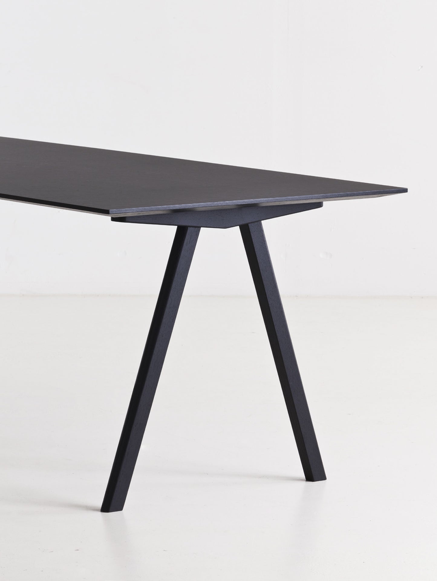 Copenhague Desk CPH 10 by HAY - Black Lacquered Oak / Black Linoleum