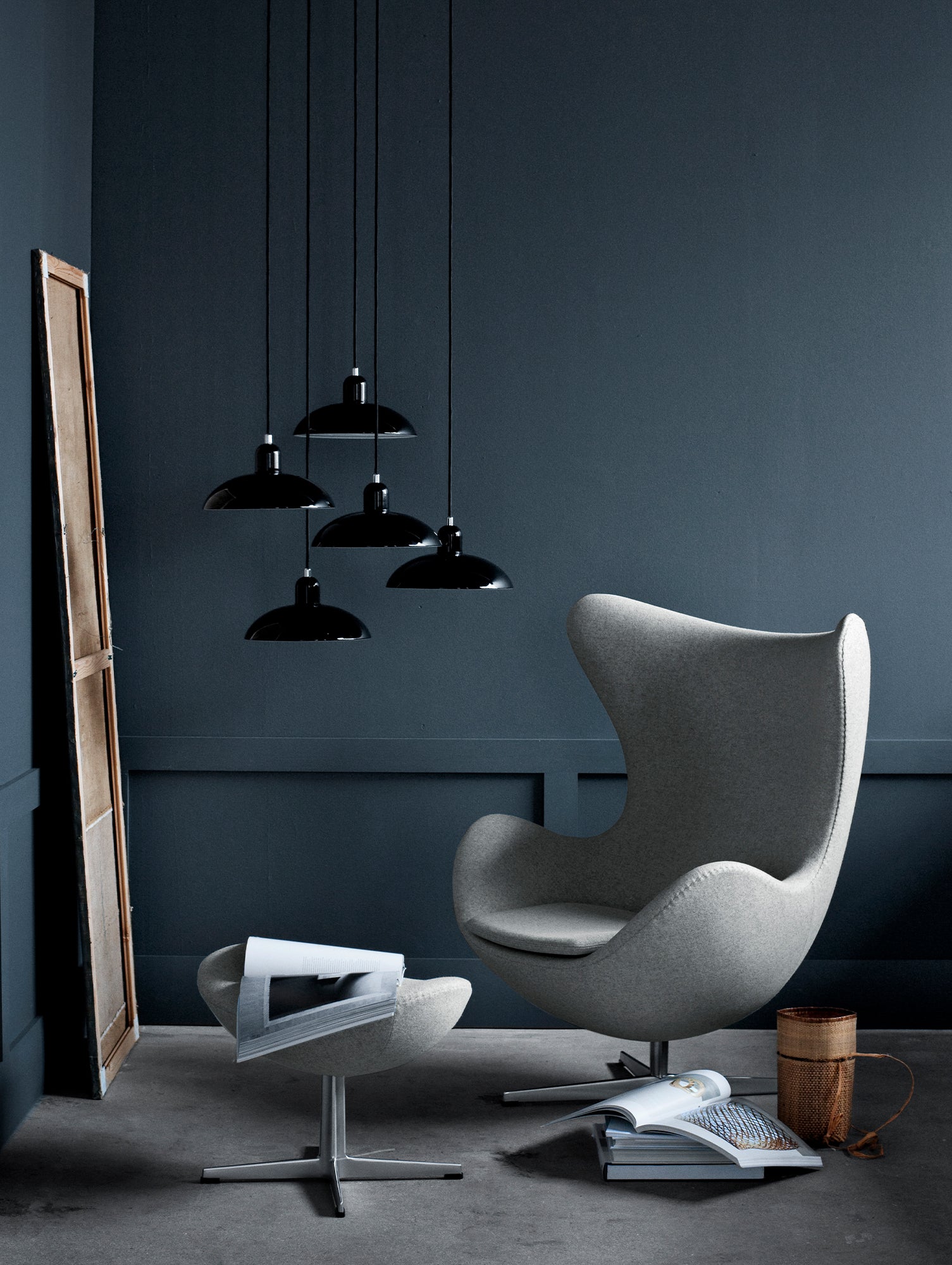 Egg Footstool by Fritz Hansen - Divina Melange 120