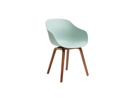 About A Chair AAC 222 - New Colours by HAY / Dusty Mint Shell / Lacquered Walnut Base