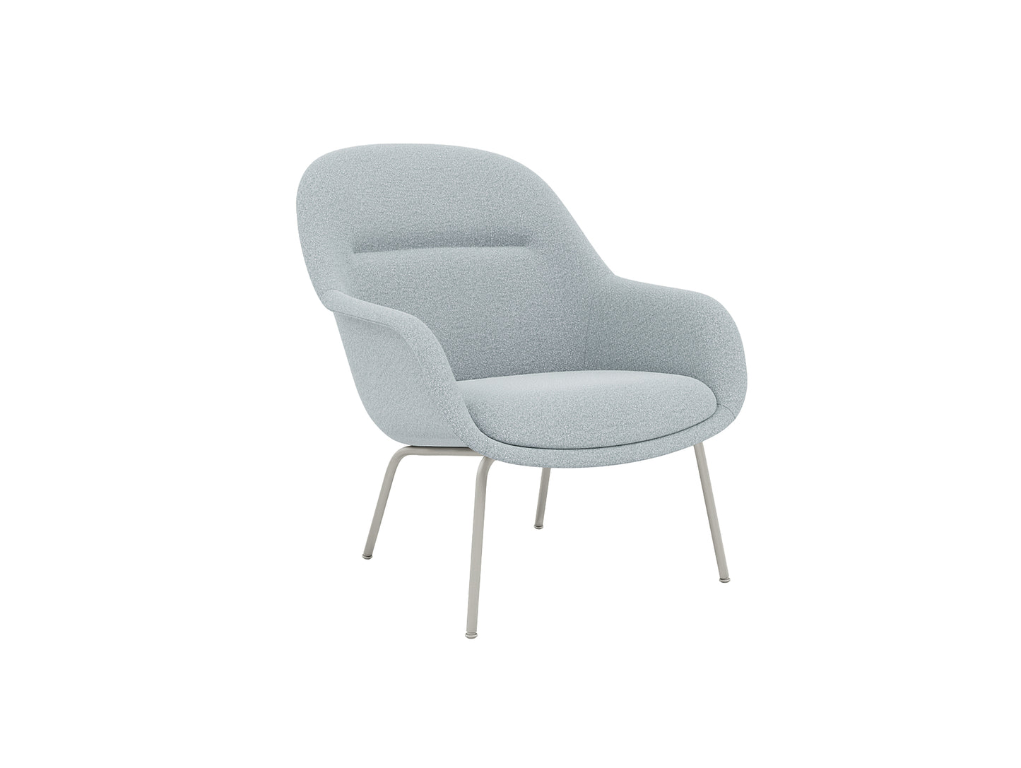 Fiber Lounge Armchair - Tube Base by Muuto / Ecriture 710 / Grey Base