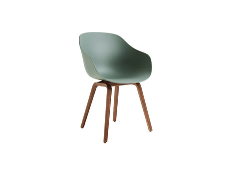 About A Chair AAC 222 - New Colours by HAY / Fall Green Shell / Lacquered Walnut Base