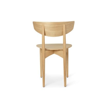 Herman Dining Chair with Wood Base by Ferm Living - Oak Veneer Seat / Solid Oak Frame