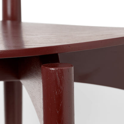 Herman Dining Chair with Wood Base by Ferm Living - Red Brown Ash Veneer Seat / Solid Red Brown Ash Frame