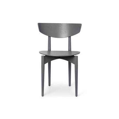 Herman Dining Chair with Wood Base by Ferm Living - Warm Grey Ash Veneer Seat / Solid Warm Grey Ash Frame