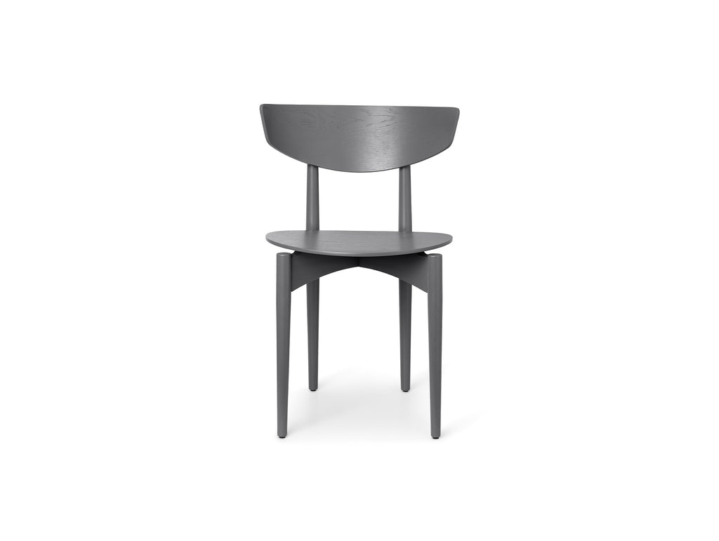 Herman Dining Chair with Wood Base by Ferm Living - Warm Grey Ash Veneer Seat / Solid Warm Grey Ash Frame