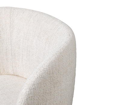 Rico Dining Chair - Swivel Base by Ferm Living - Off-White Bouclé