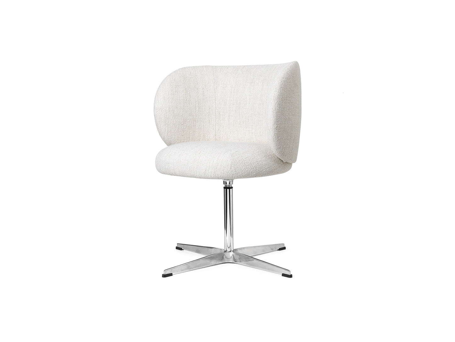 Rico Dining Chair - Swivel Base by Ferm Living - Off-White Bouclé