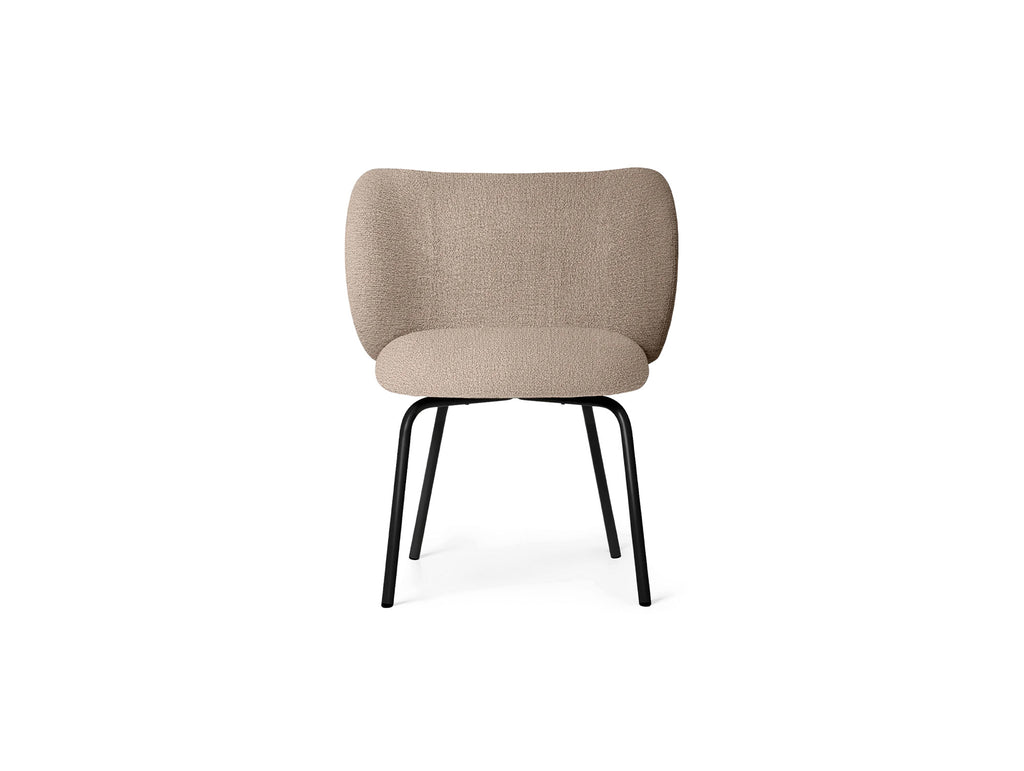 Rico Dining Chair - Fixed Base by Ferm Living - Sand Bouclé / Black Base