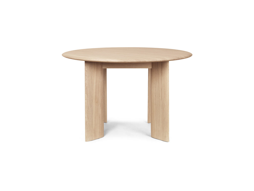 Bevel Round Table by Ferm Living - Whilte Oiled Oak