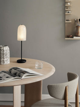 Bevel Round Table by Ferm Living - White Oiled Beech