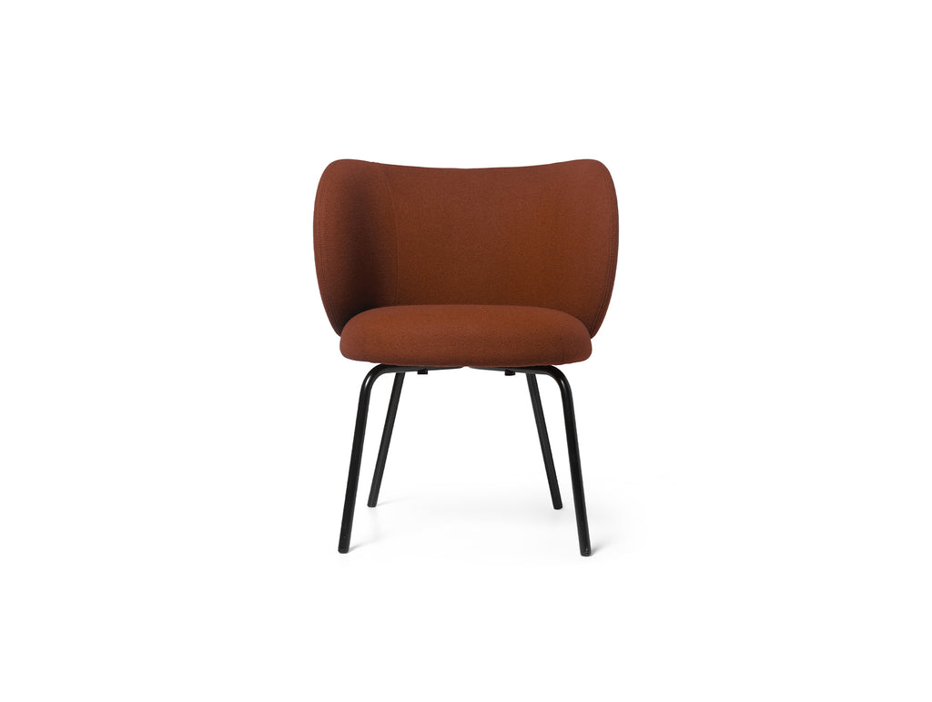 Rico Dining Chair - Fixed Base by Ferm Living - Tonus 4 474 Red Brown / Black Base