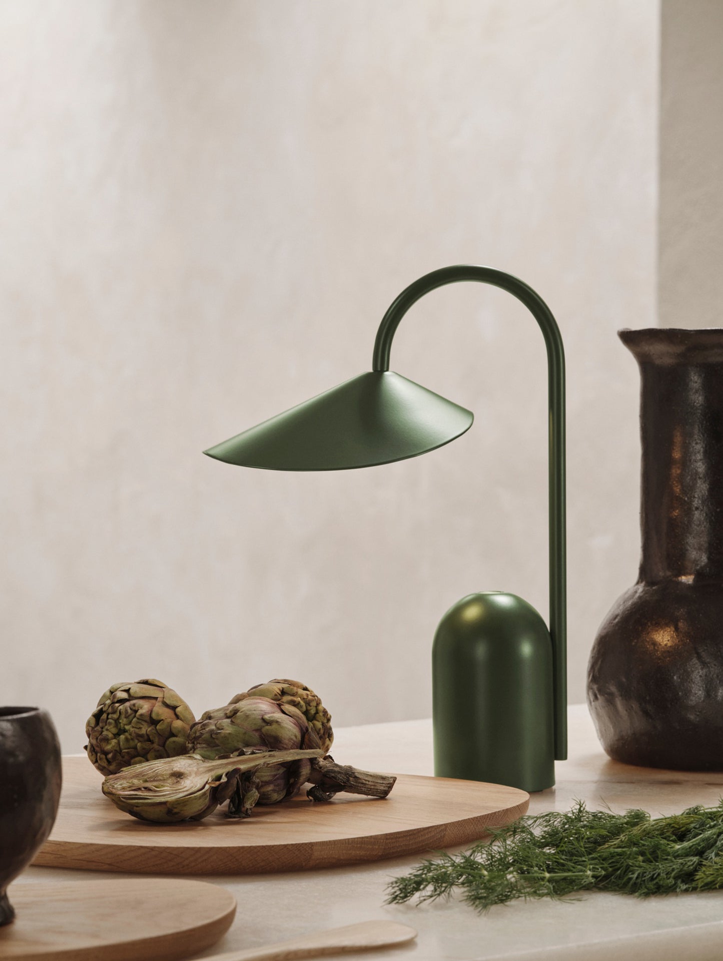 Arum Portable Lamp by Ferm Living - Grass Green