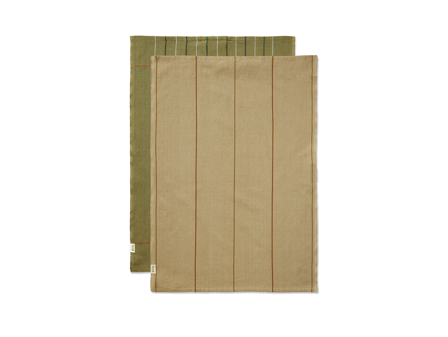 Ito Tea Towel - Set of 2 by Ferm Living / Seaweed Flax