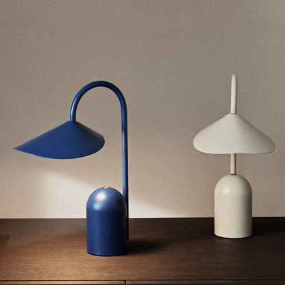 Arum Portable Lamp by Ferm Living - Cashmere and Bright Blue