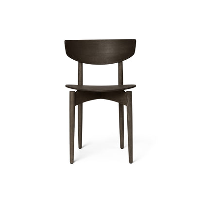 Herman Dining Chair with Wood Base by Ferm Living - Dark Stained Beech Veneer Seat / Solid Dark Stained Beech Frame