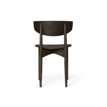 Herman Dining Chair with Wood Base by Ferm Living - Dark Stained Beech Veneer Seat / Solid Dark Stained Beech Frame