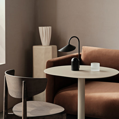 Herman Dining Chair with Wood Base by Ferm Living - Dark Stained Beech Veneer Seat / Solid Dark Stained Beech Frame