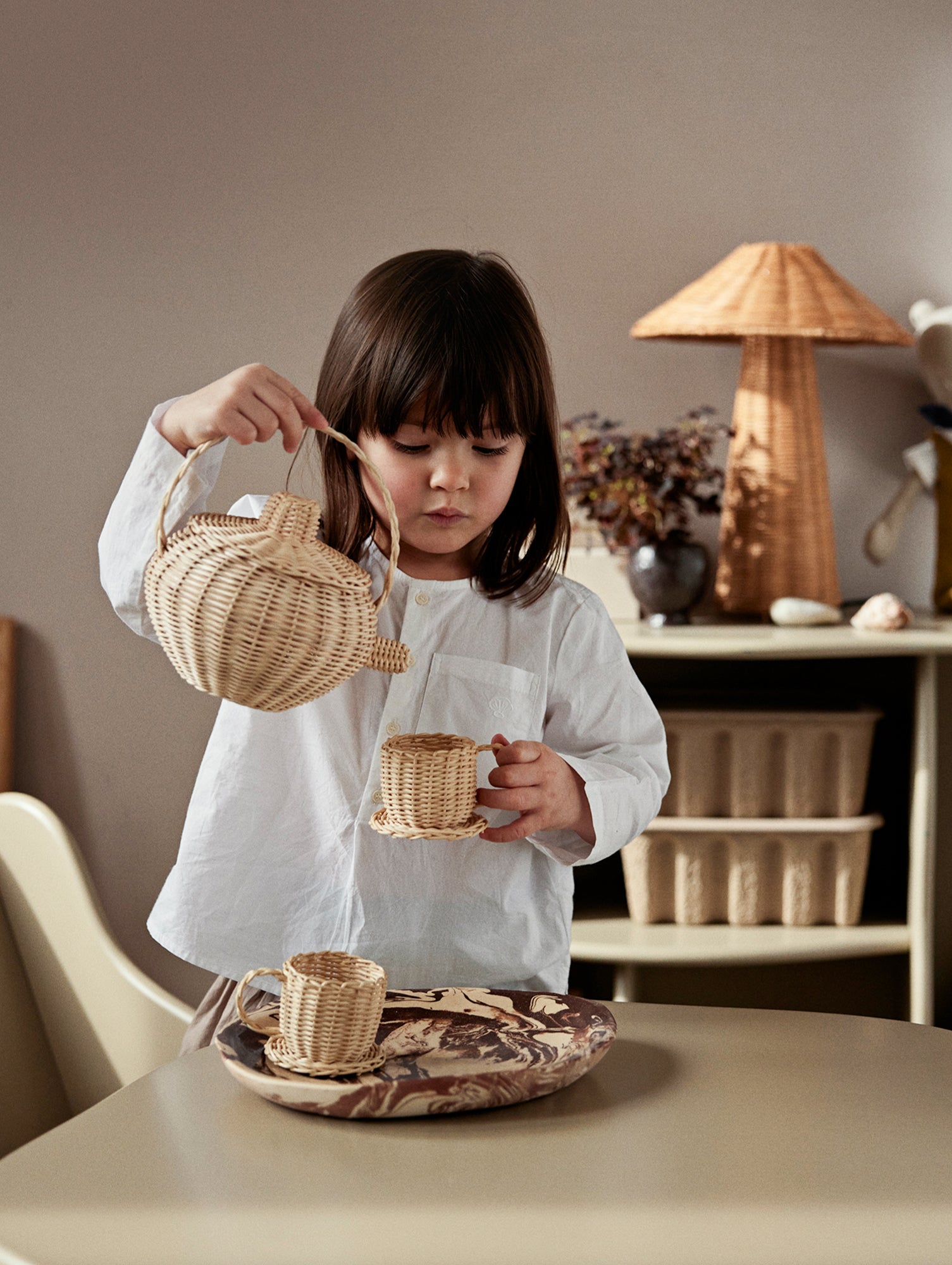 Rata Tea Set Rattan Tea Set by Ferm Living – Really Well Made
