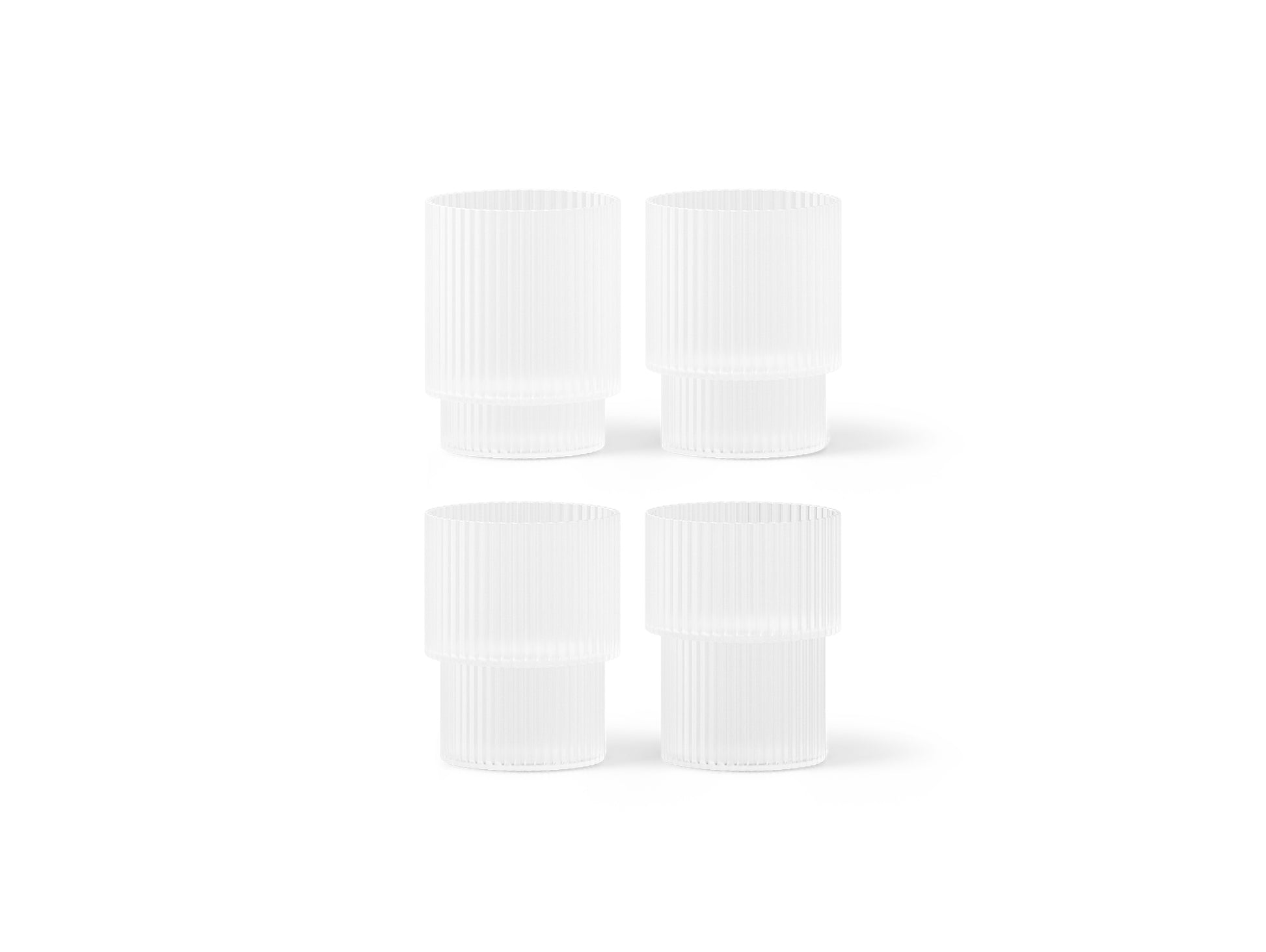 Ripple Glasses - Set of 4 (Frosted) by Ferm Living