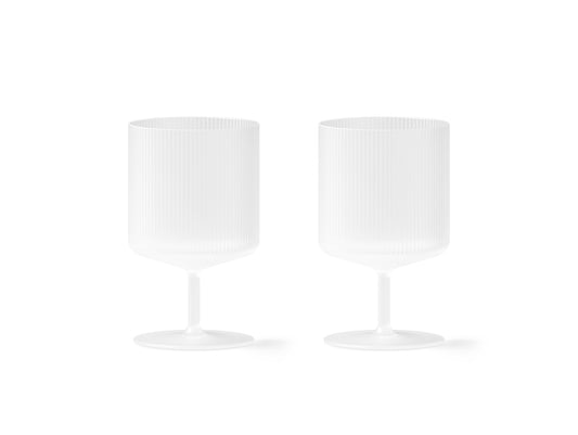 Ripple Wine Glasses - Set of 2 (Frosted) by Ferm Living